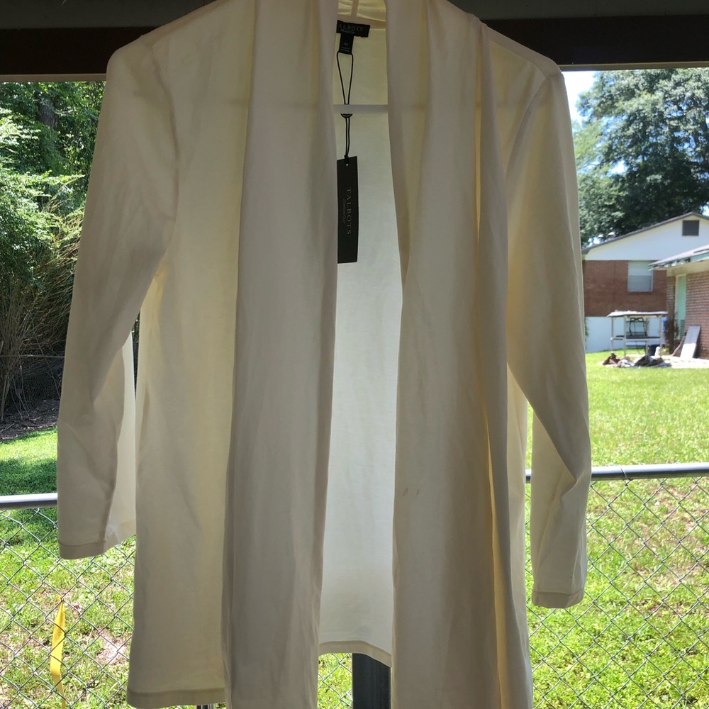 Talbots White Cardigan